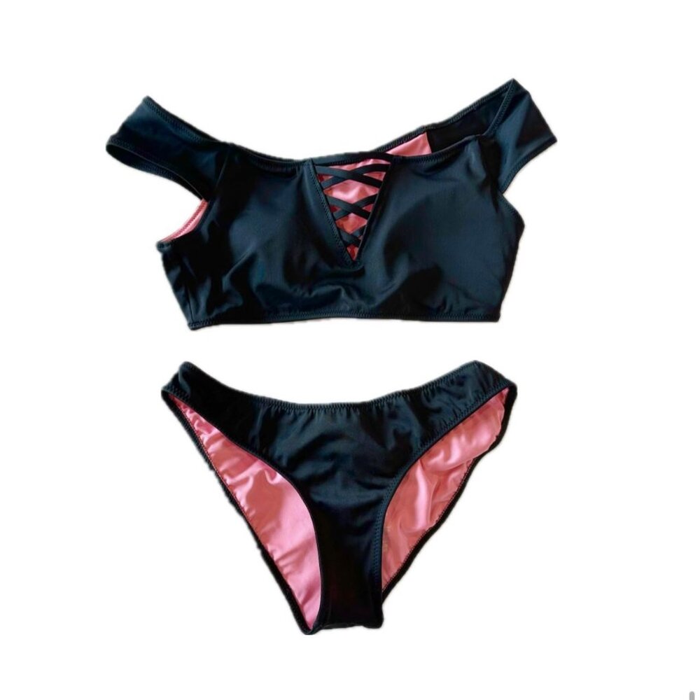 PINK Victoria's Secret black bikini set